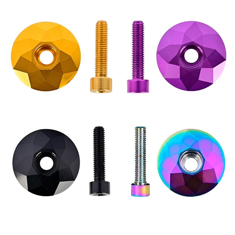 Bicycle Headset Cap MTB Road Bike Stem Headset Top Cap Cover With Screw For 28.6Mm Fork Head Tube