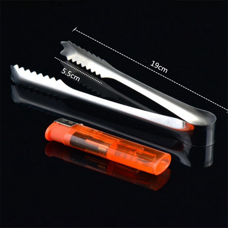 17,8 cm hielo pinza para barbacoa de acero inoxidable pinza de barbacoa pinzas para comida, hielo y pan pinzas para hielo Bar herramienta