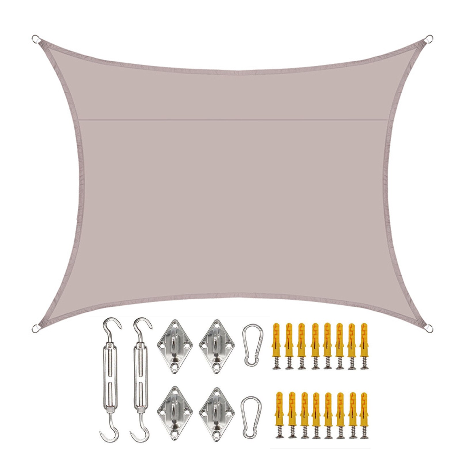 Sonne Sonnensegel Terrasse Baldachin Markise Sonnenschirm Schutz draussen Markisen Schwimmbad HDPE UV Block 3x4m Garten Sunproof Netz: khaki