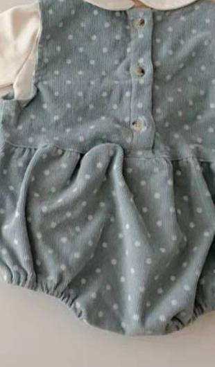 2022 Baby-jeansbodys, ärmellos, sommerkleidung für jungen und mädchen, mit Polka-Punkt-aufbringen, süßer Overall, kinderoverall-Outfit: Punkt / 9m 73cm