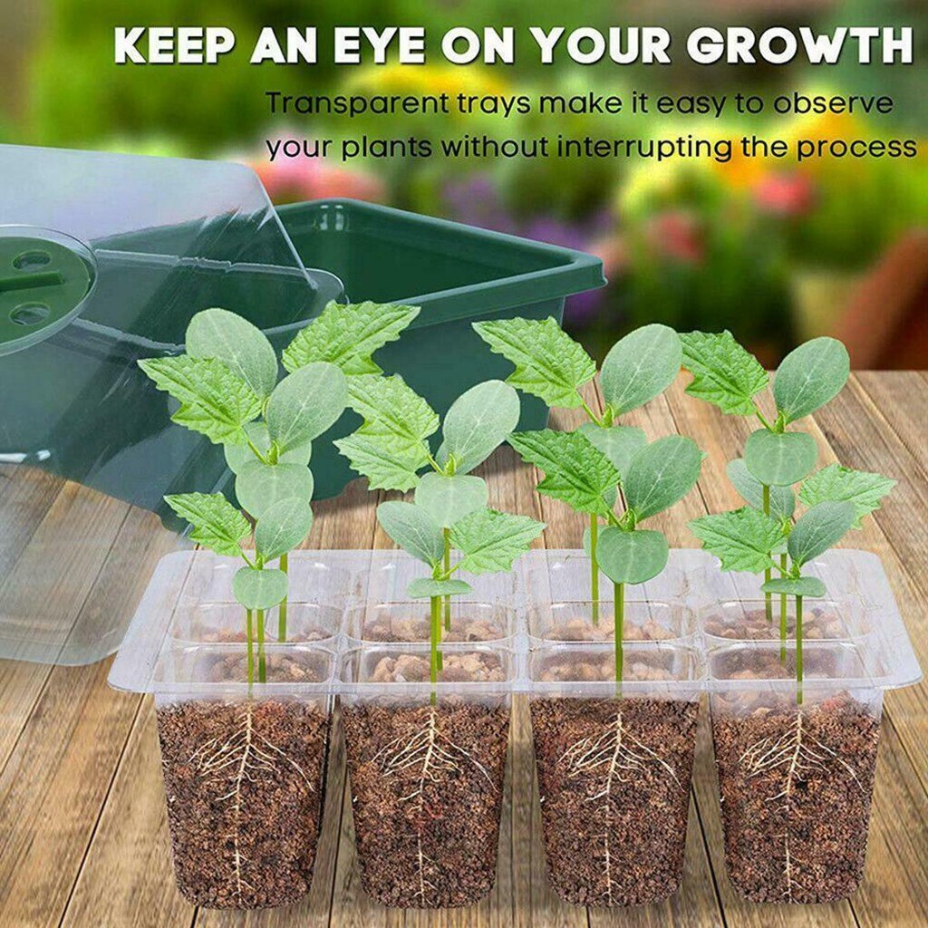 Plant Grow box Potato Planting 18.5X11X15cm plastic Planting Container Thicken 12 lattice pockets onions taro radish with Vent
