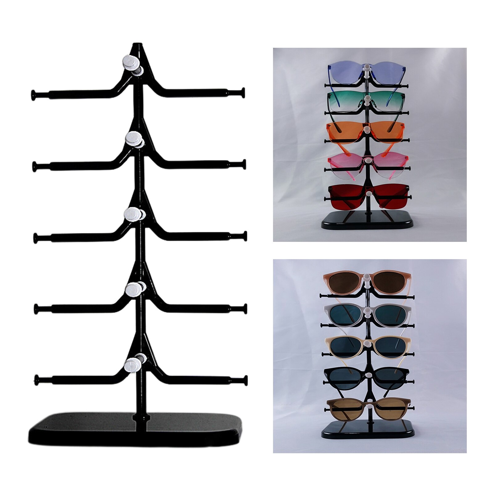 Solbriller briller display stativer hylde briller display show stand holder stativ til 5 par briller