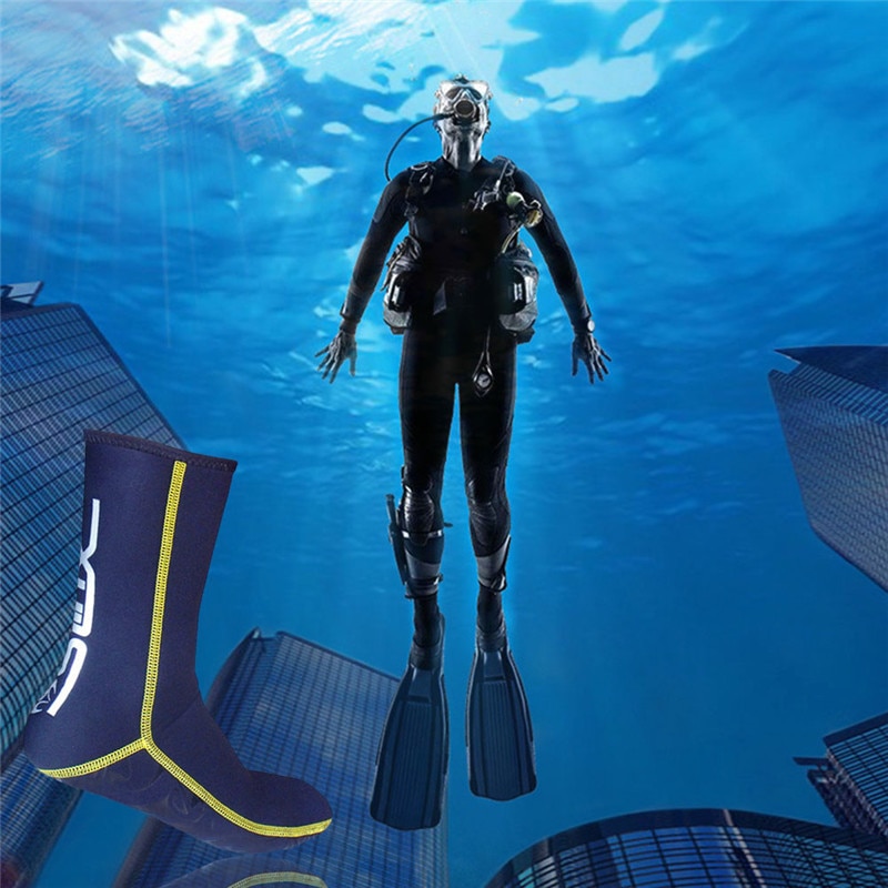 Slinx dykstrumpor 3mm nylon snorkel halkfria simfötter strumpor badstrumpa vinter varm pool män kvinna vuxna märke 1 par