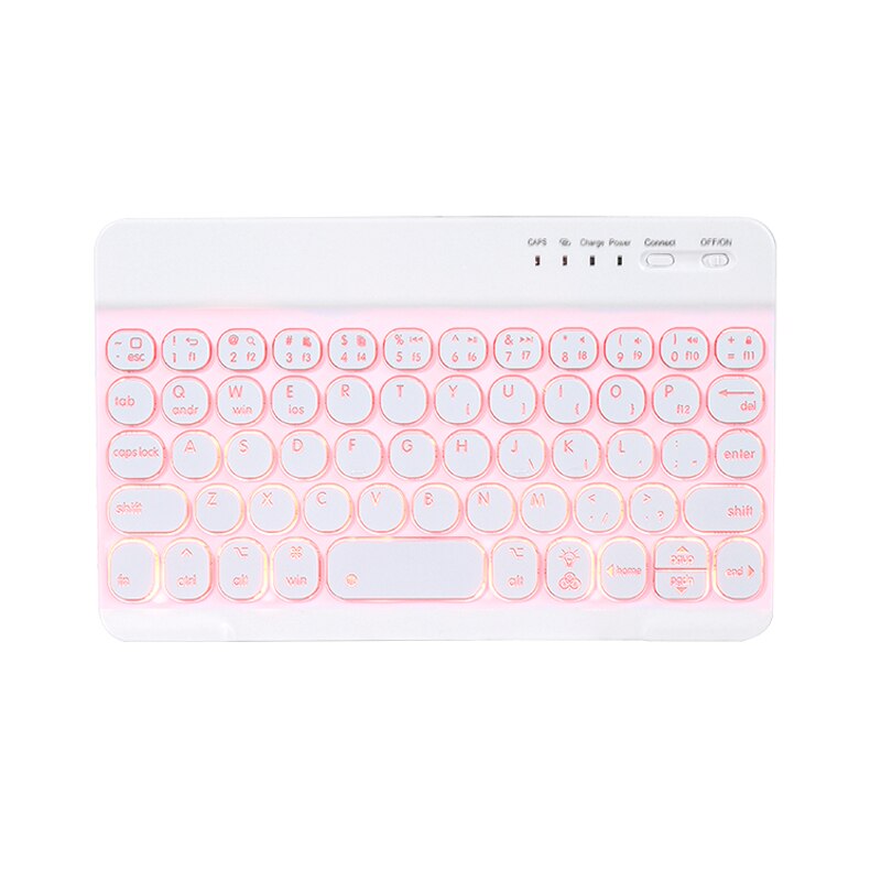 Mini Backlit Keyboard for iPad Xiaomi Samsung Huawei Tablet Keyboard for IPad Mini 6 IPad Mini 6 Slim Backlit Keyboard: white light keyboard