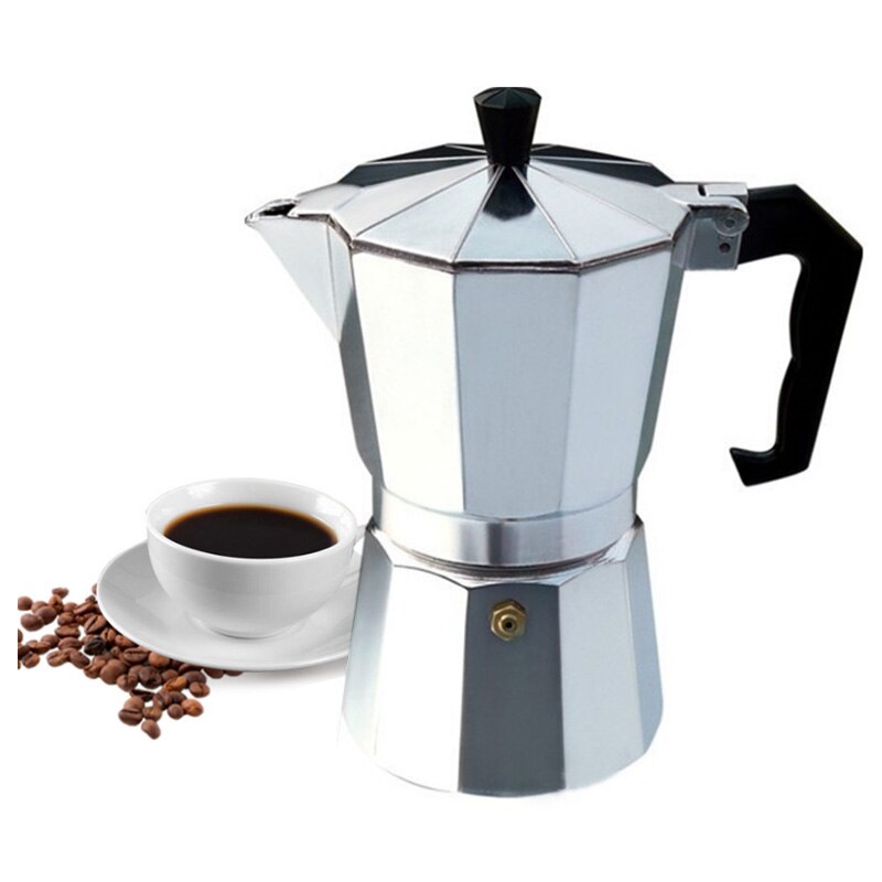 Aluminium moka kaffemaskine mocha italiensk top moka cafeteira expresso latte komfur filter kaffekande percolator
