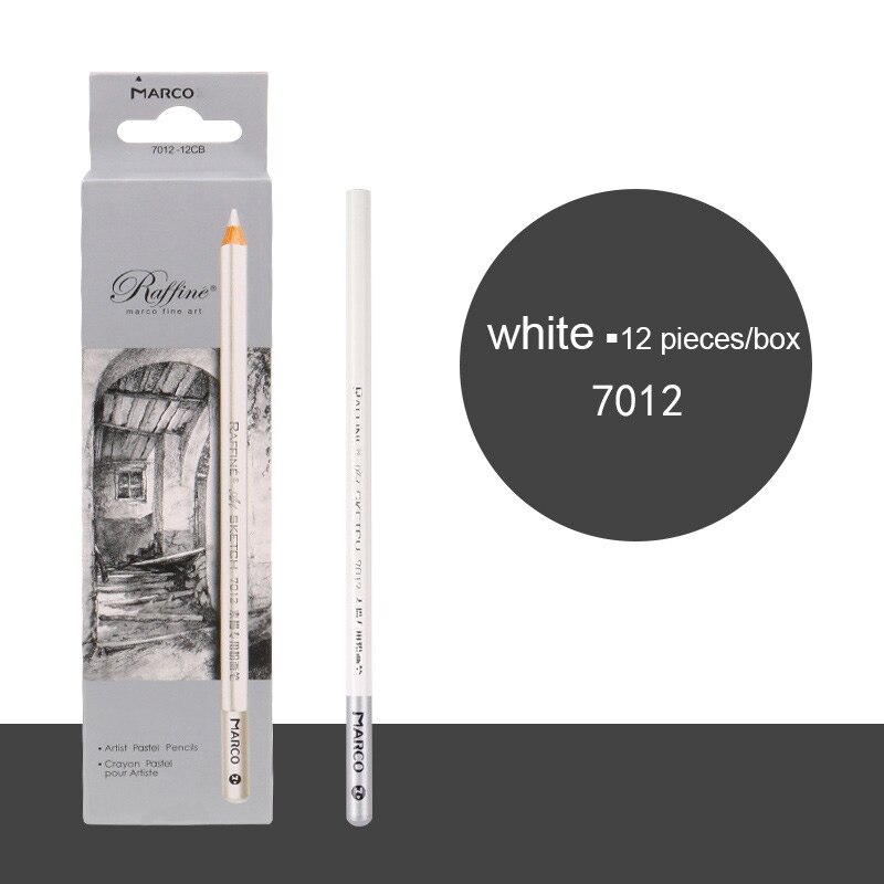 Charcoal Pencil White Charcoal High Light Pen Sketching Pencils Art Supplies Drawing Pencil Soft Medium Hard Charcoal Pencil: White
