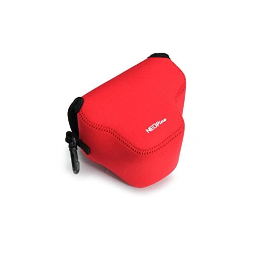 Neoprene Soft Waterproof Inner Camera Case Cover for Nikon Z50 cameras with 16-50mm lens: Red