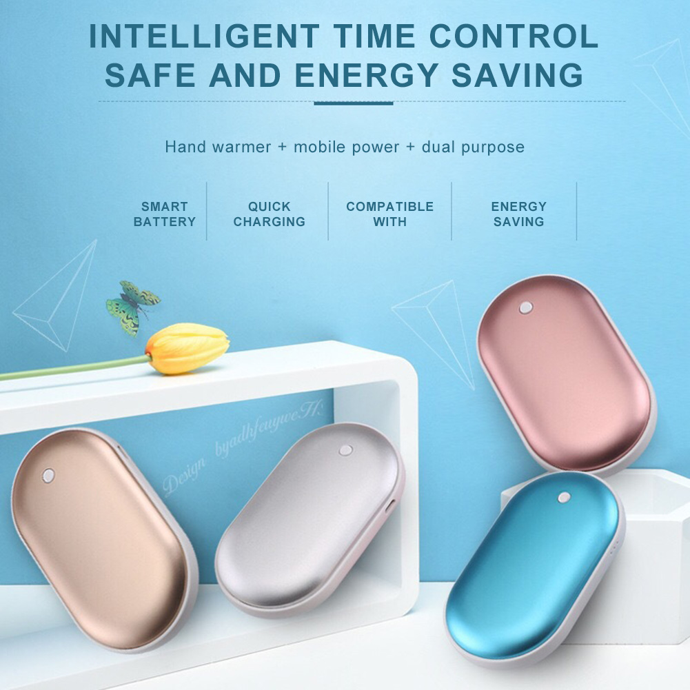 Mini Winter Mini Hand Warmer Heating Pad USB Rechargeable Handy Warmer Heater Pocket Cartoon Electric Heater Warm 5200mAh