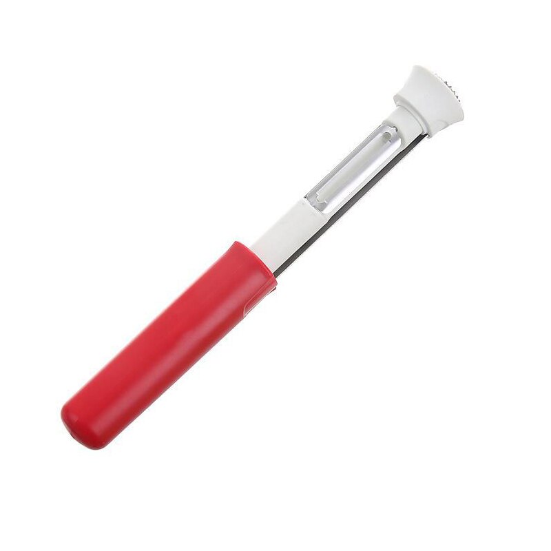 Stainless Steel Apple Corer Pear Fruit Coring Fruit Core Pumping Two-in-one Shrink Fruit Peeler Kitchen Accessories: Red