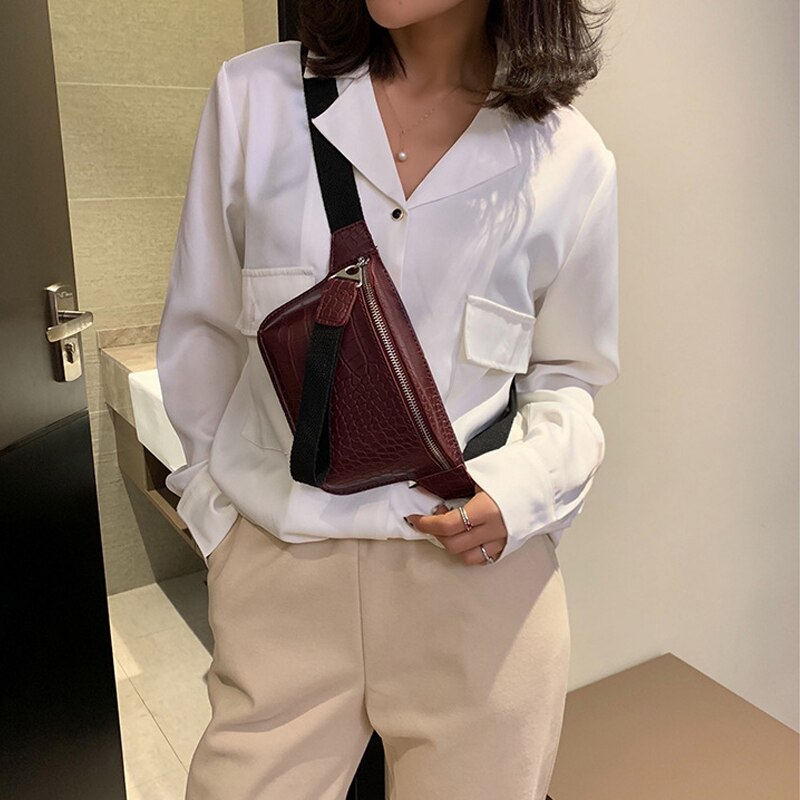 Borsa da donna borsa a tracolla Messenger in pelle di coccodrillo pochette borsa da donna in Pu borsa a tracolla moda marsupi borse marsupio