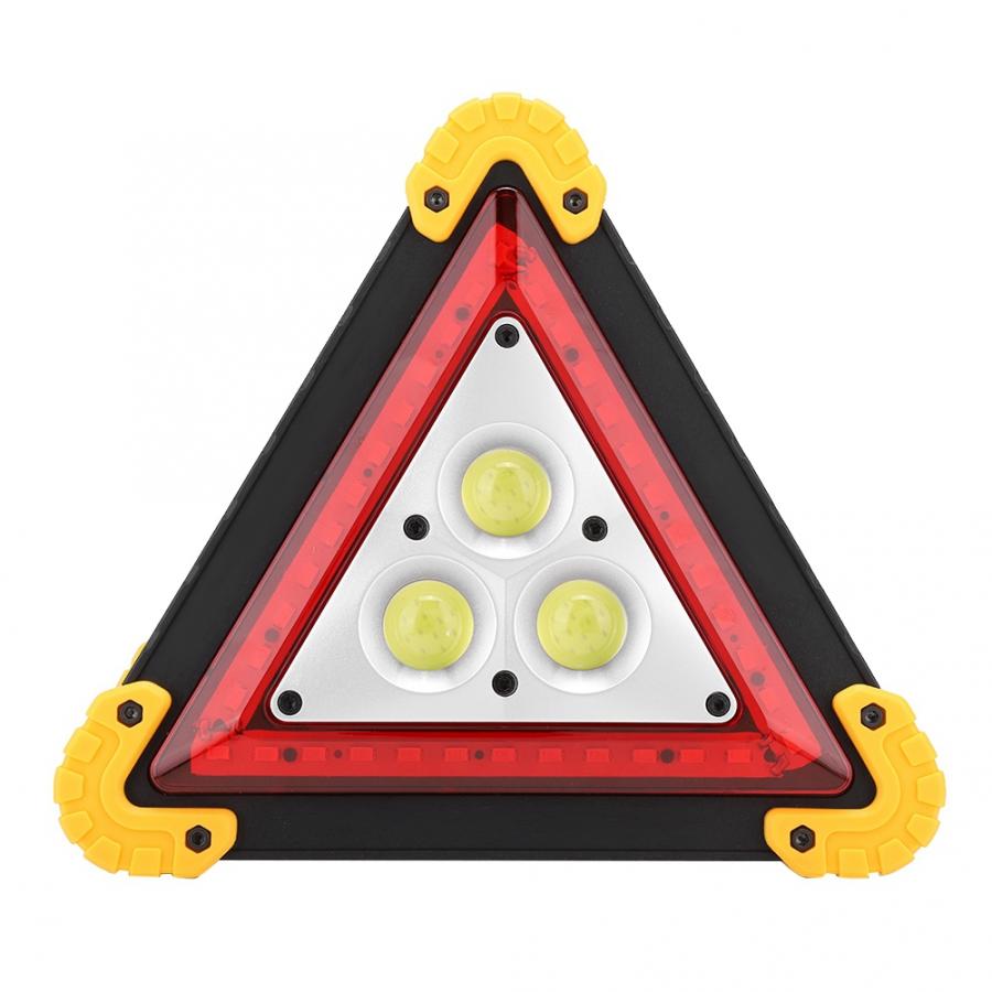 Panneau d'avertissement de panne de voiture 30W | Panneau de sécurité triangulaire multifonction, de secours, avec feu rouge