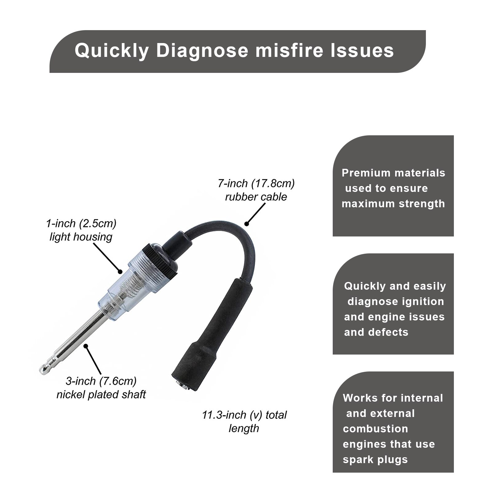 Car Spark Plug Tester Ignition Tester Automotive Diagnostic Test Tool