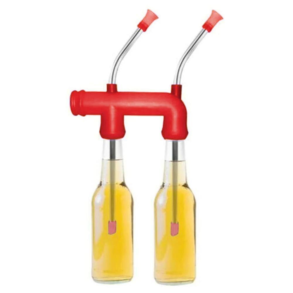 1PC Dual Trinken Schnorchel Doppel Bahre Bong Bahre Schnorchel Dollar Hühner Haus Geburtstage Party Trinken Küche Bar Trinker