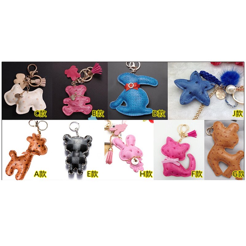 2022 Acryl Template Diy Leather Craft Animal Sleutelhanger Hanger Naaien Patroon Ongeveer 7.5-10Cm