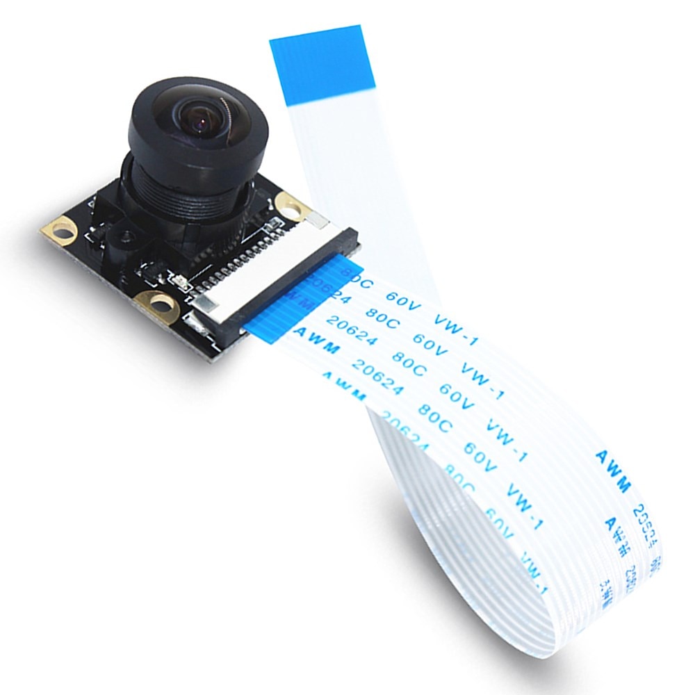 Modulo Fotocamera Raspberry Pi - Obiettivo Fisheye 5MP - 160 Gradi FOV - OV5647 - per Pi 2/3/4