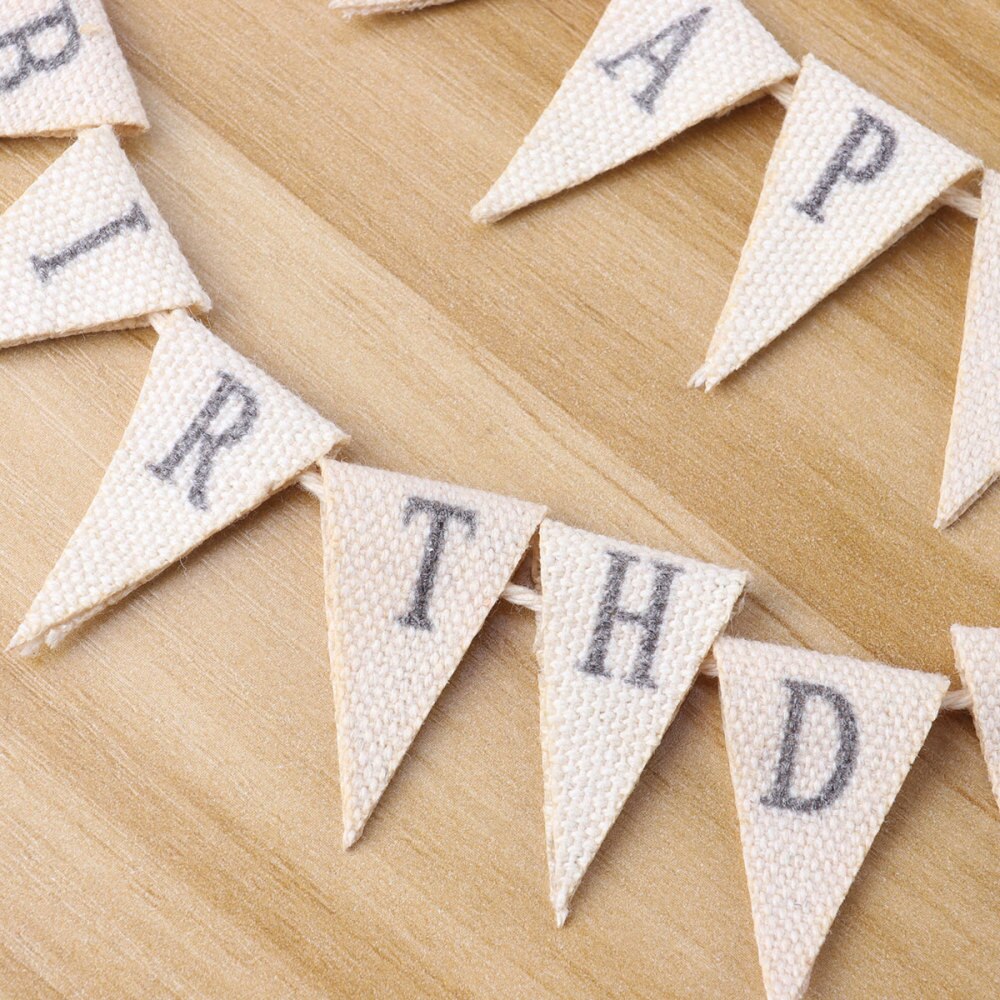 1 Pc Cake Topper Banner Happy Birthday Handmade Pennant Flag Banner Cake Topper Garland for Birthday Wedding Banquet