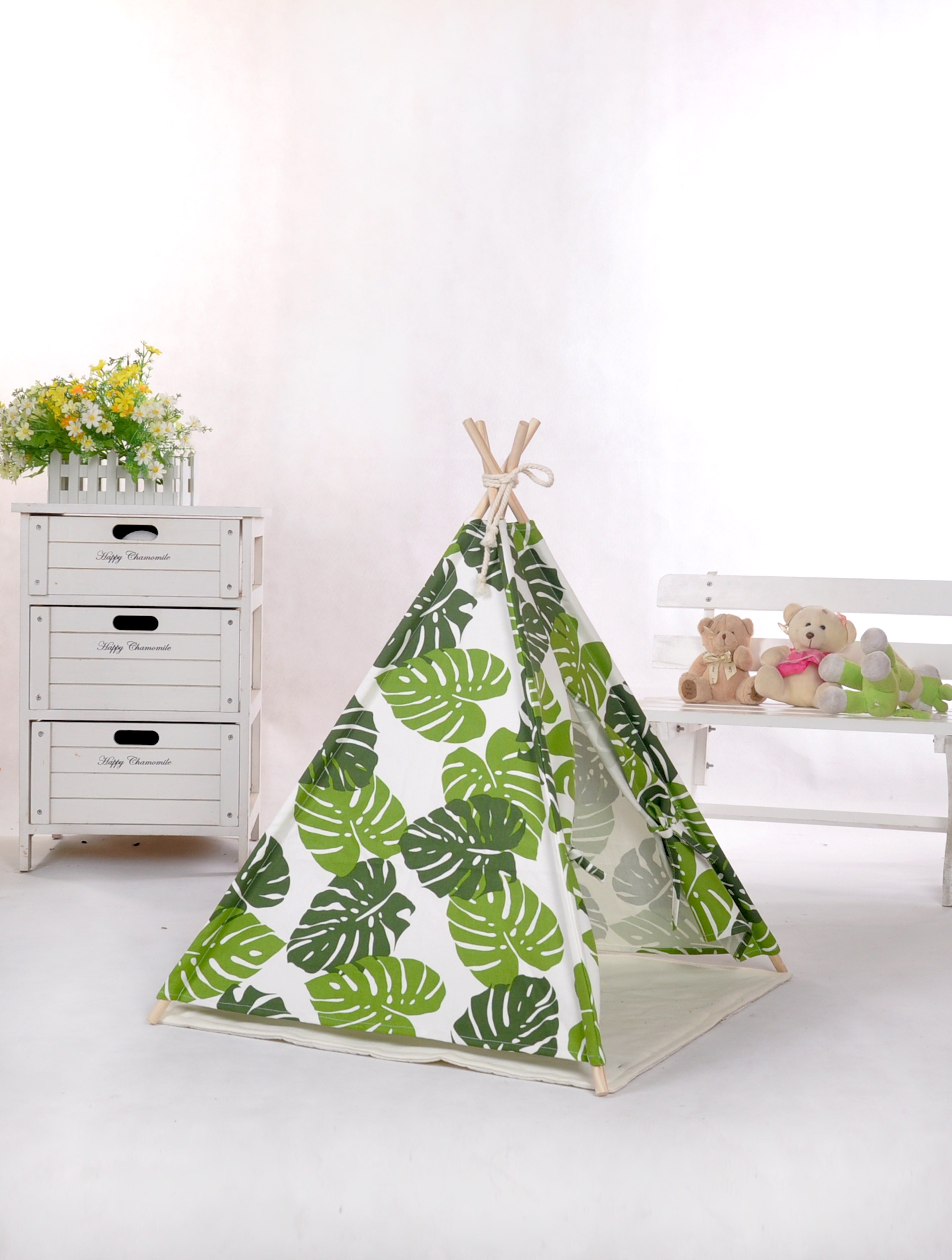 Hond Teepee Tent Hond Tipi Tent Hond Tee Pee Canvas Hond Tent Geen Mat