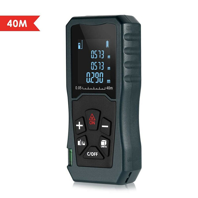 1pc 40M Distance Meter Tool For Factories Digital Range Finder Measure Hand-held For Buildings Industries Measuring