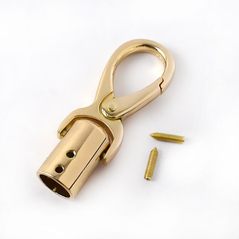 4Pcs Meetee Metalen Kwastje Cap Clip Sluiting Zak Gespen Bag Strap Cord Stopper Riem Haak Handtas Hanger Diy Hardware accessoires: KY523-LightGold