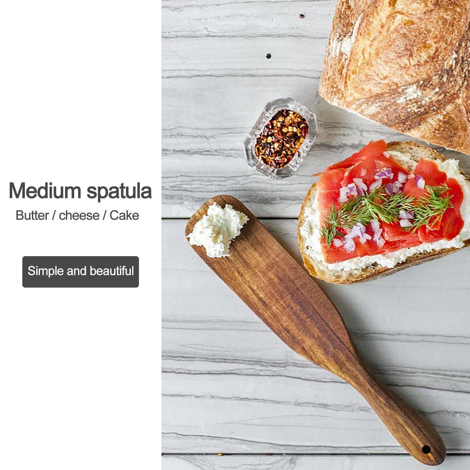 Long Handle Spatula Wood Spatula Stir Cooking Set