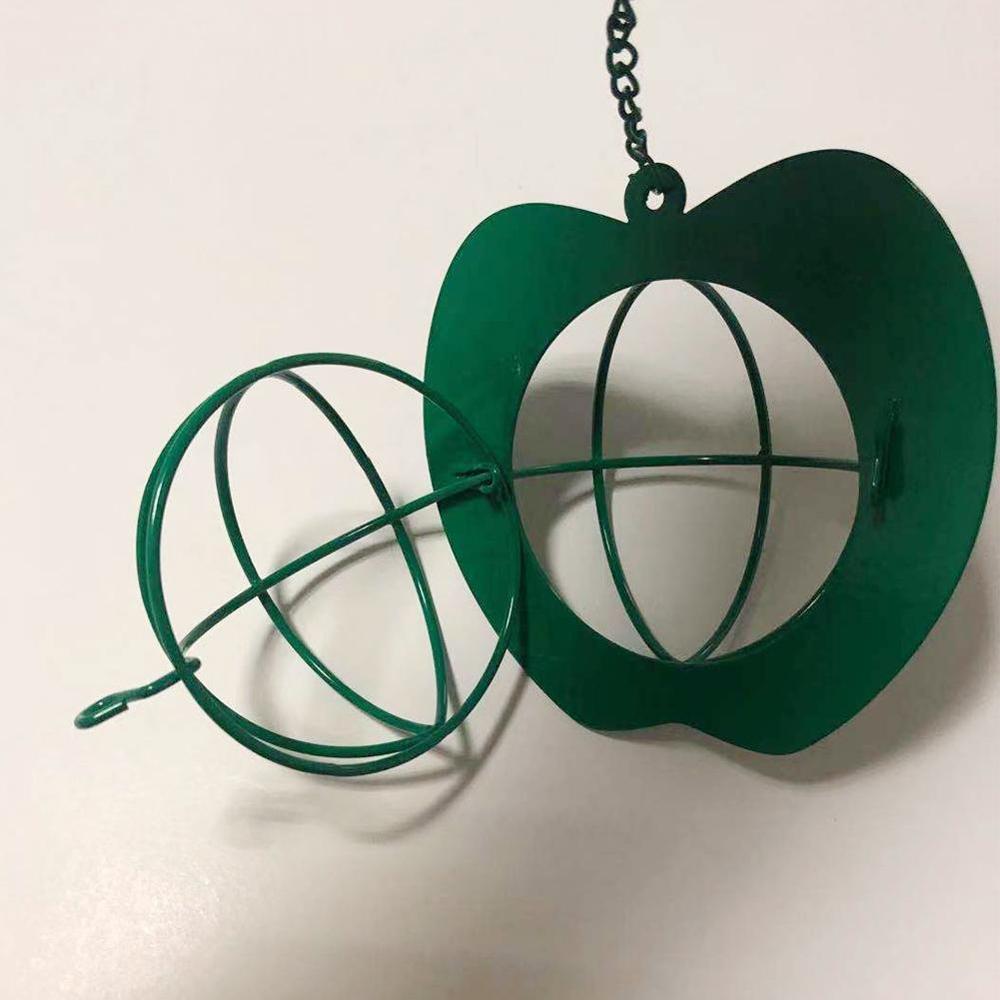 Bird Feeders Hanging Metal Iron Apple Bird Feeder Cage Ball Seed Feeder