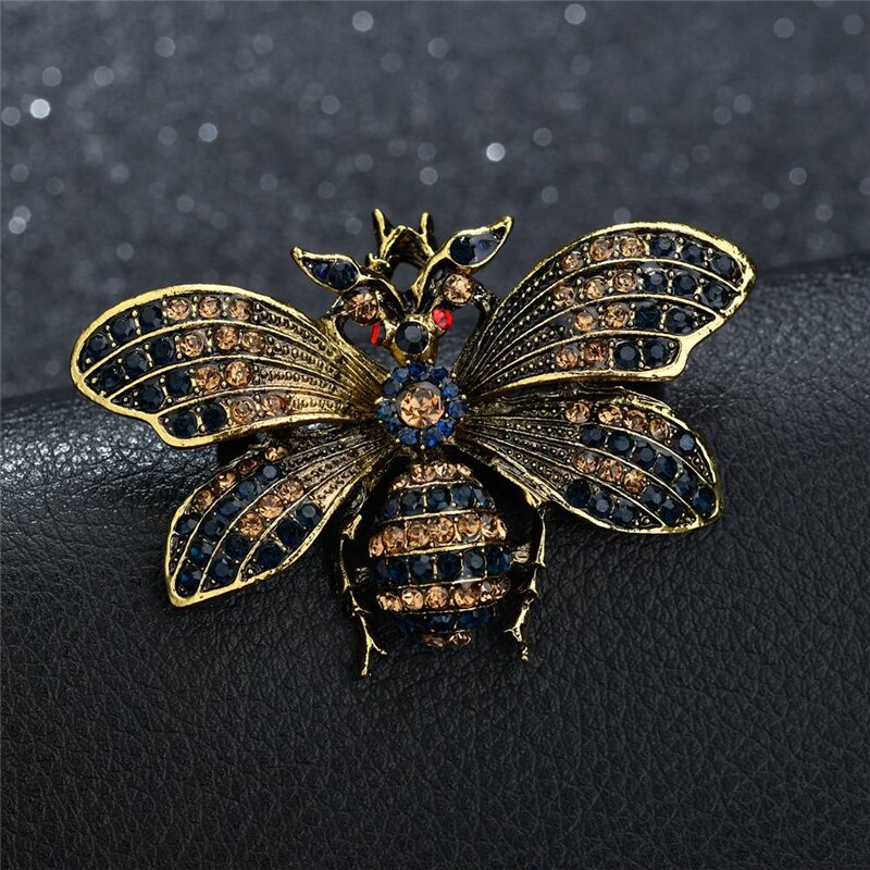 Terreau Kathy Insect Bumble Bee Broche Voor Vrouwen Mannen Bee Sieraden Goud Kleur Geel Enamel Broches Rhinestone Dragonfly Sieraden: b479