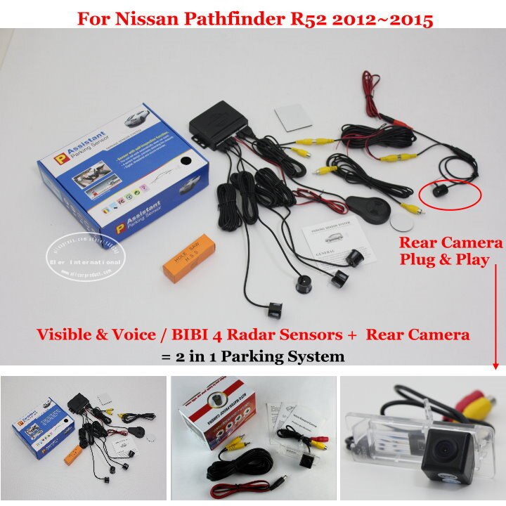 For Nissan Pathfinder R52 Car Parking Sensors Auto Rear View Camera Auto Sensor Reverse Alarm System