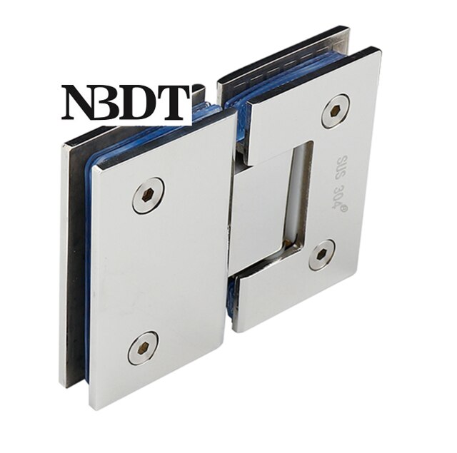 2Pcs/Lot 304 Stainless Steel 180 Degrees Frameless Glass Screen Hinge Glass To Glass Hinges Shower Enclosure Cubicle Rose Black: Mirror