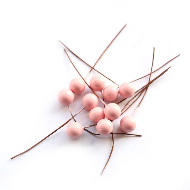 100Pcs/lot Artificial Berry Vivid Red Holly Berry Berries Home Garland Simulation Plant Wedding Garden Decor Artificial Fruits: 09 100pcs