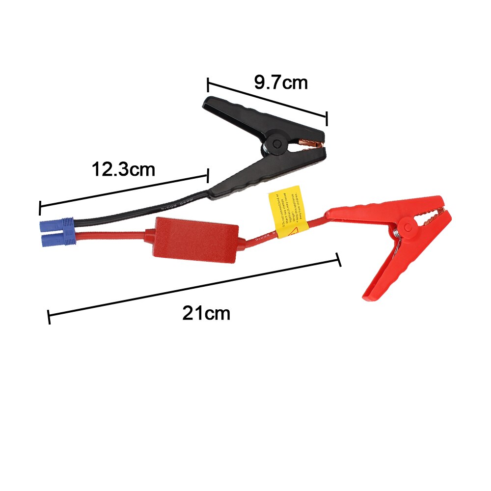 12V Jump Starter Alligator Clip Starting Device Emergency Battery Jump Cable Clamps With EC5 Plug Connector For Car Trucks