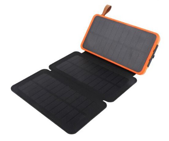 Ggx energy 10000 mah 2w/4w/6w/8w foldbar solcellepanel batterioplader til telefon bærbar strømbank til camping udendørs brug