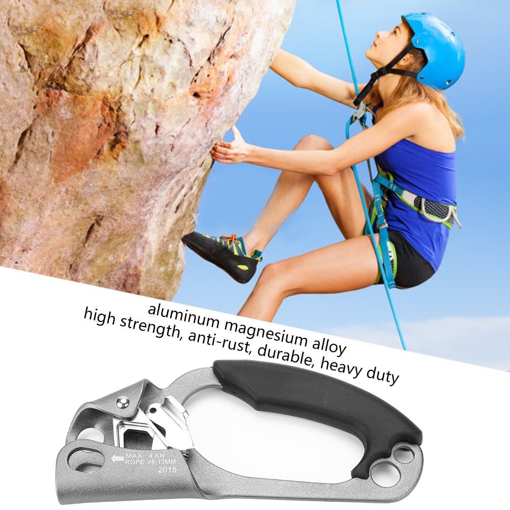 Right Hand Climbing Rope Handle Clamp Rock Climbing Rope Tools Jumar Clamp Right Hand Ascender Device Mountaineer Handle