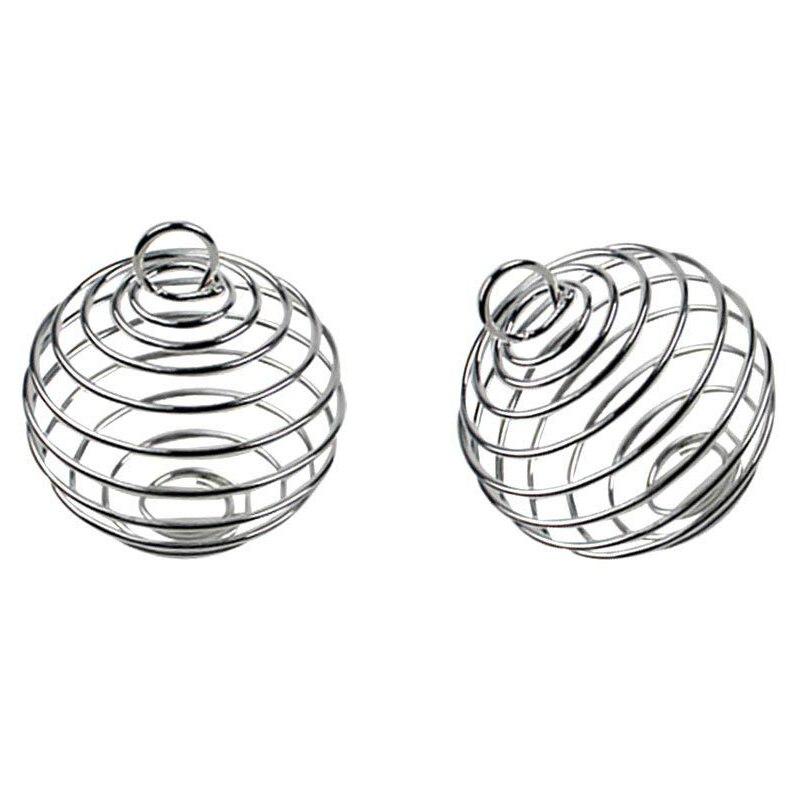 Pendentif Cage En Spirale En Argent Sterling 925 - Bijou Argent Sans Pierre - Design Original