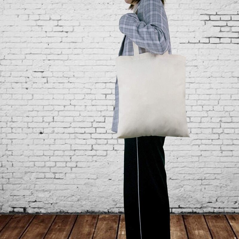 Tygpåse i bomull, återanvändbara tygpåsar för matinköp, lämplig för gör-det-själv, reklam, , , giveaway (5-- pack)