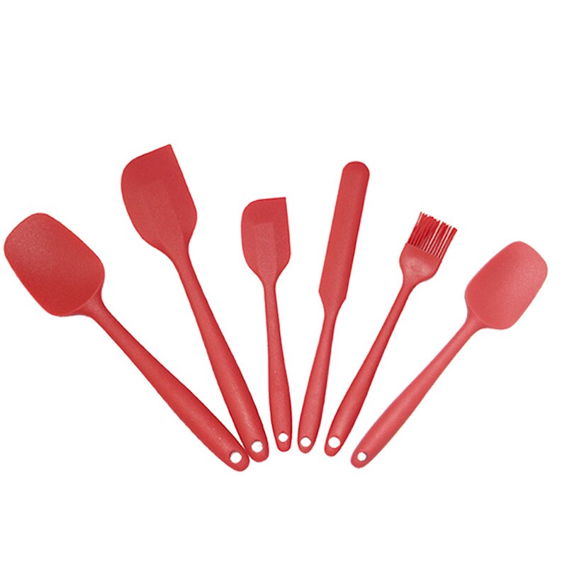 6PCS Kitchen Tools Silicone Kitchen Set Silicone Scraper Oil Brush Set Baking Utensils Color Box Kitchen Gadgets Cooking Tools
