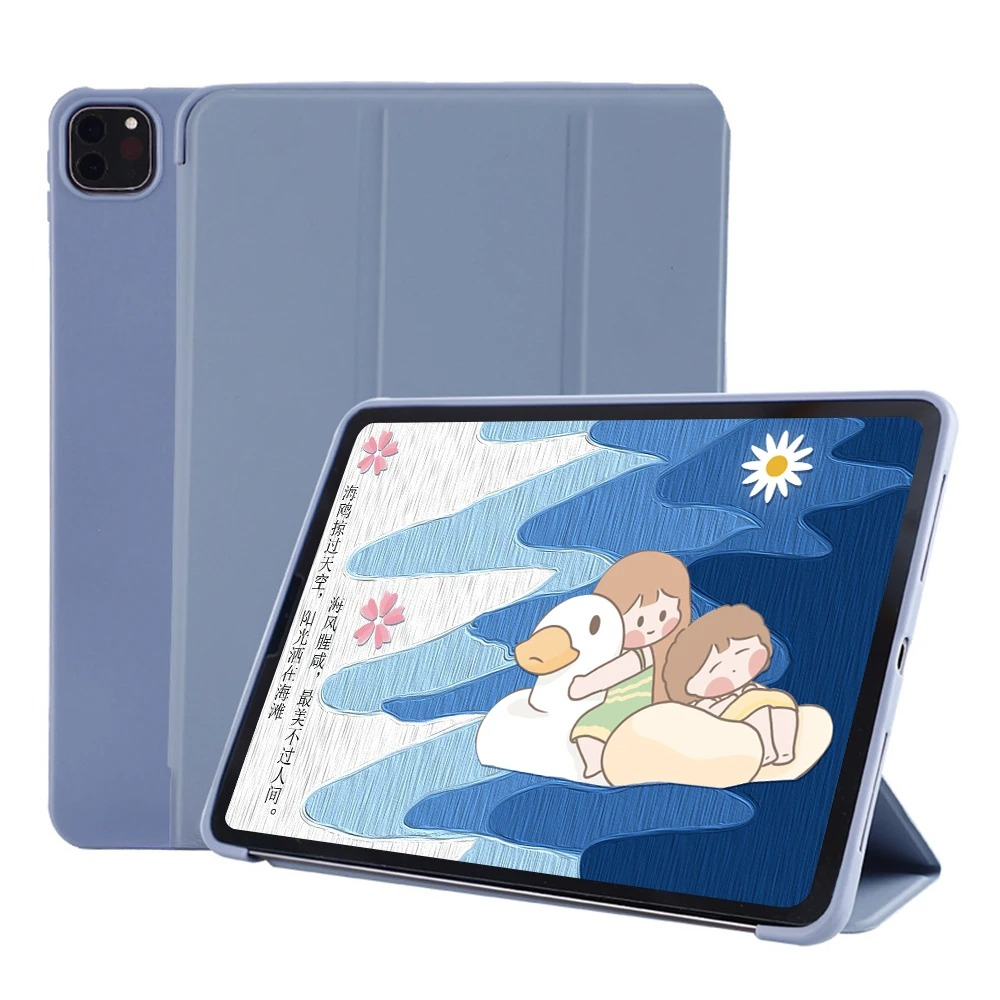 Funda Voor iPad Pro 11 inch Case 2024 Opvouwbare Stand Magnetische TPU Terug iPad A2837 A3006 Cover Slaap Wake Ondersteuning Opladen: WHITE