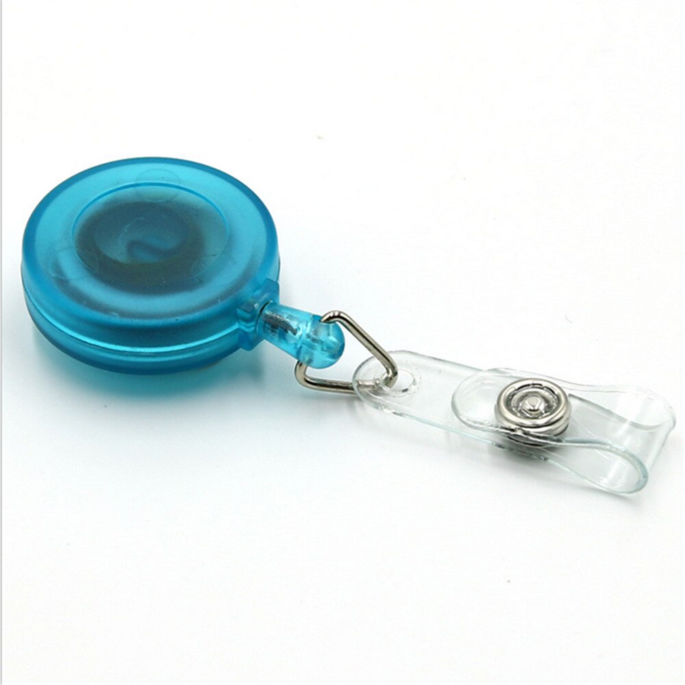 Matte Retractable Pull Badge ID Lanyard Name Tag Card Badge Holder Reels Key Ring Chain Clips School student office: Sky blue