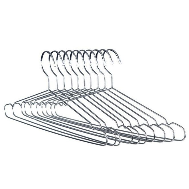 20 stuks 32/42cm kledinghangers met groef / roestwerende roestvrijstalen hanger (  (20 stuks/partij)