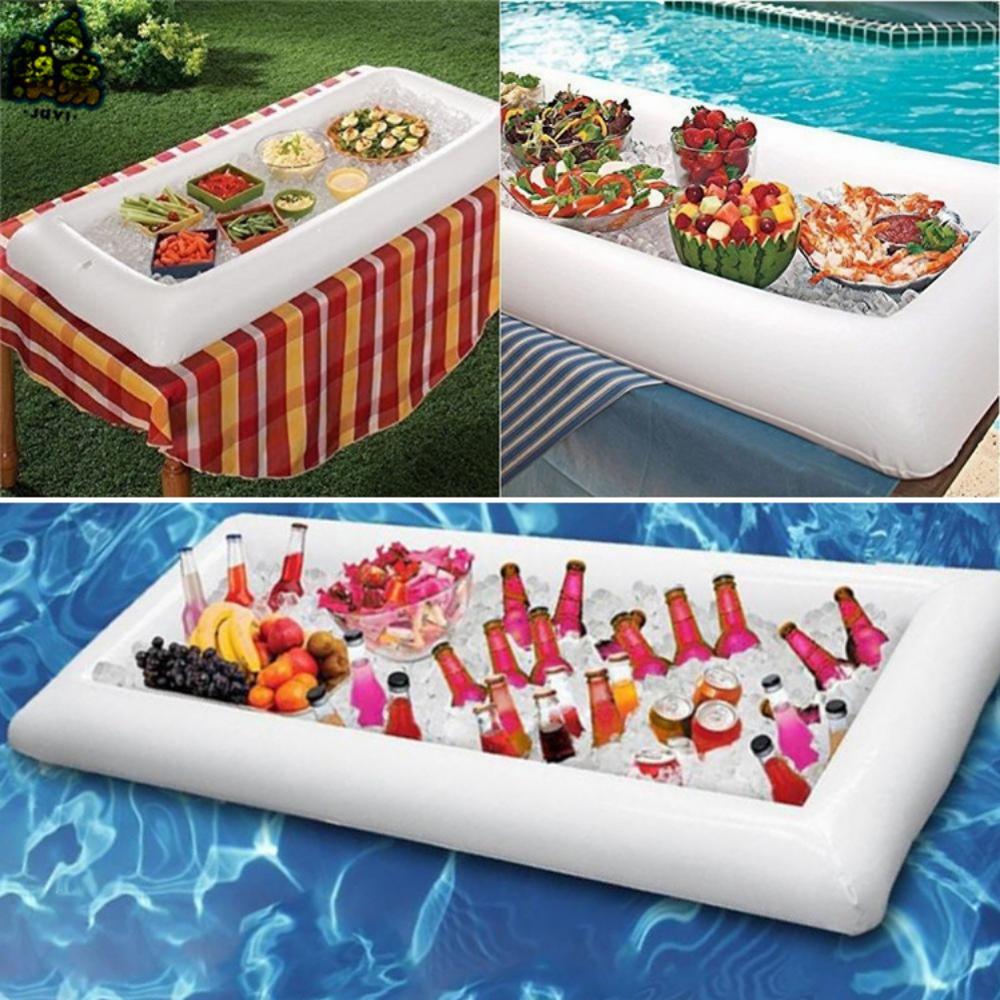 Opblaasbare Bier Tafel Serveren/Salade Bar Drink Lade Houder Party Water Zomer Voedsel Emmer Float Matras Air Ijs Zwembad