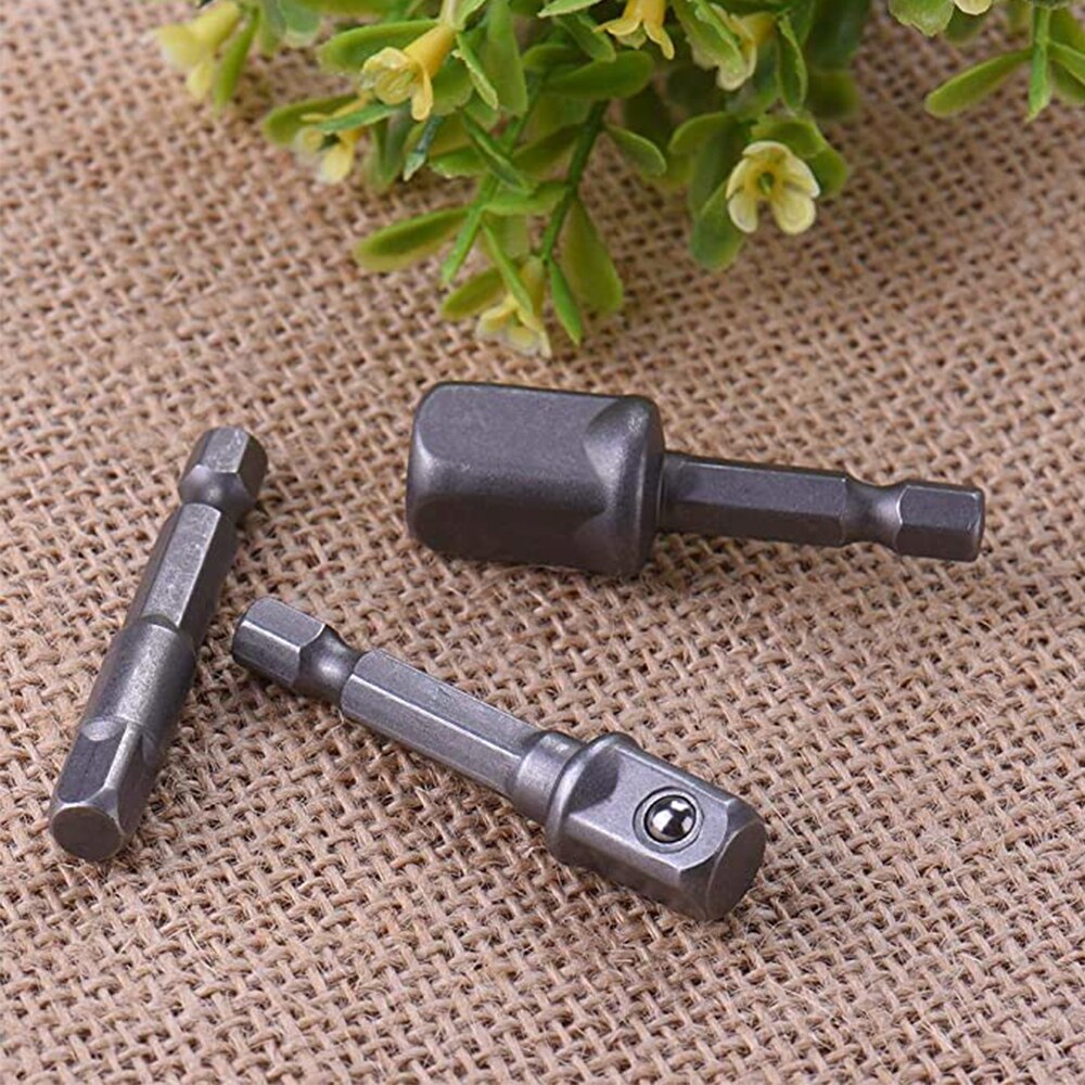 3 kpl kuusiovarsi jakoavaimen käyttö sähköpora hylsy poran sovitin hylsy jatkoporanterä adapteri 1/4 " 3/8 " 1/2 " ruuvimeisseli työkalut