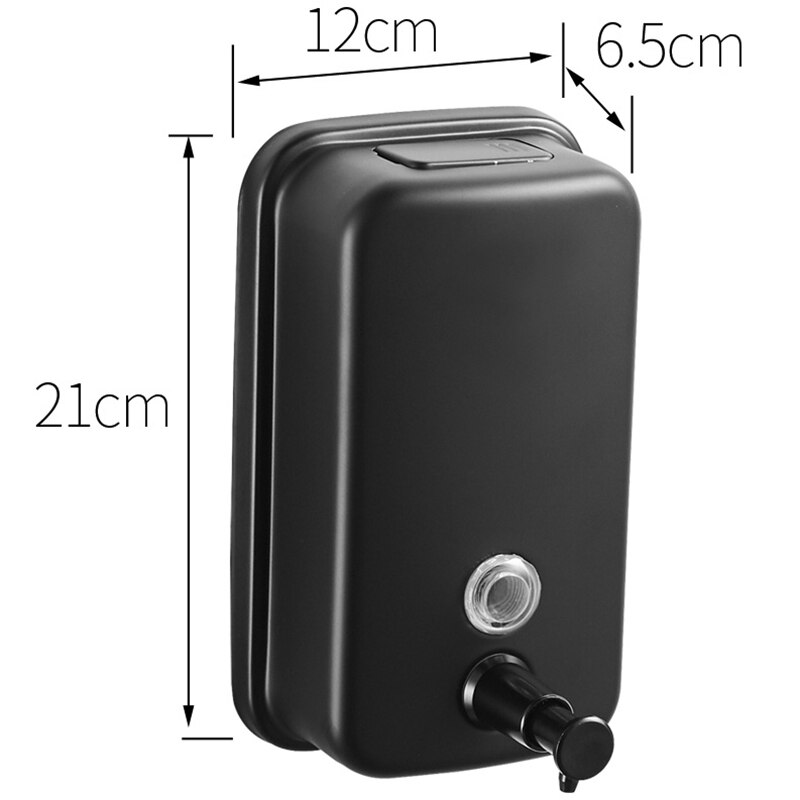 Soap Dispenser Wall Mount Black 304 Stainless Steel Soap Dispensers Leakproof Commercial Bathroom Metal Soap Pump for Kitchen Re