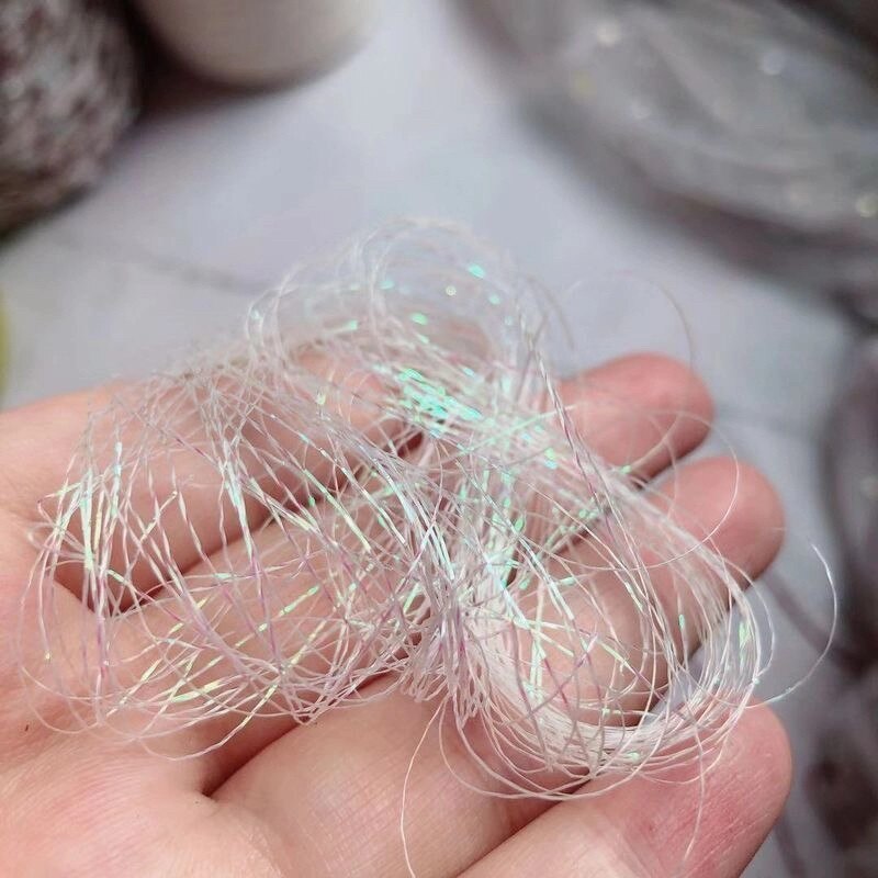 480g Metallic Weaving Silk Thread Shiny Colorful Embroidery Line Jewellery Threads DIY Sweater Weave Mixed Yarn Sewing Thread