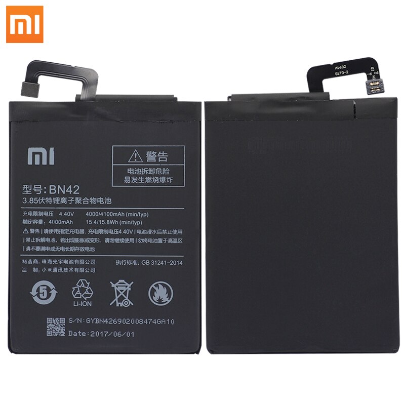 Xiao mi originele Telefoon Batterij BN42 VOOR Xiao Mi rode mi Hong mi 4 Originele vervanging batterijen hoge Capaciteit 4000mAh Gratis Tools