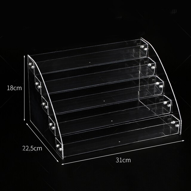5/6/7 Lagen Acryl Nagellak Display Organisator Plank Clear Cosmetische Display Rack Holder Frame Sieraden Stand Opbergdoos: 5 Tiers