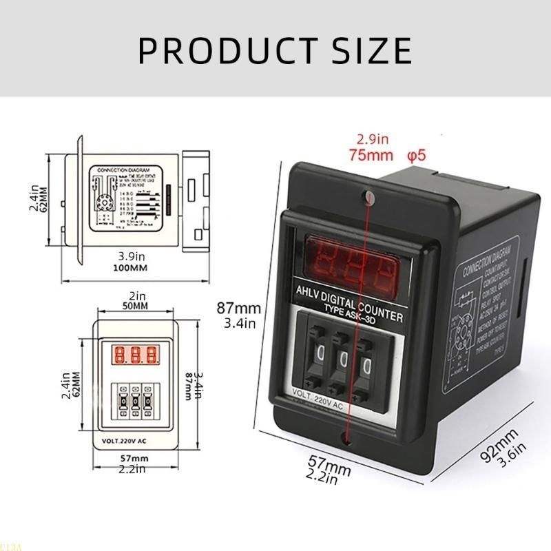 U13a industriella digitala räknare effektiva digitala displayräknare för fabrik