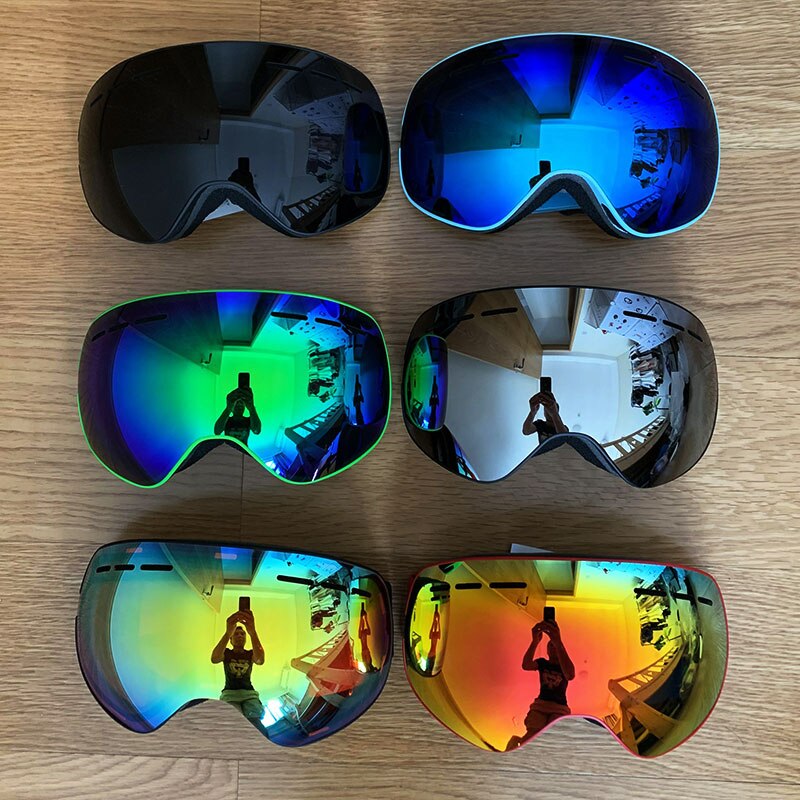 Skibriller med magnetisk dobbeltlags linse ski anti-dug  uv400 snowboard briller til mænd kvinder skibriller briller