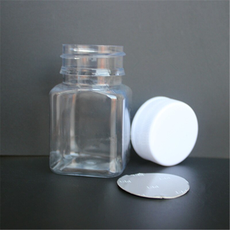 60ML Square Plastic Bottle PET Clear Transparent, Sampling Bottle,Liquid Storage Bottle,Plastic Capsule Bottle