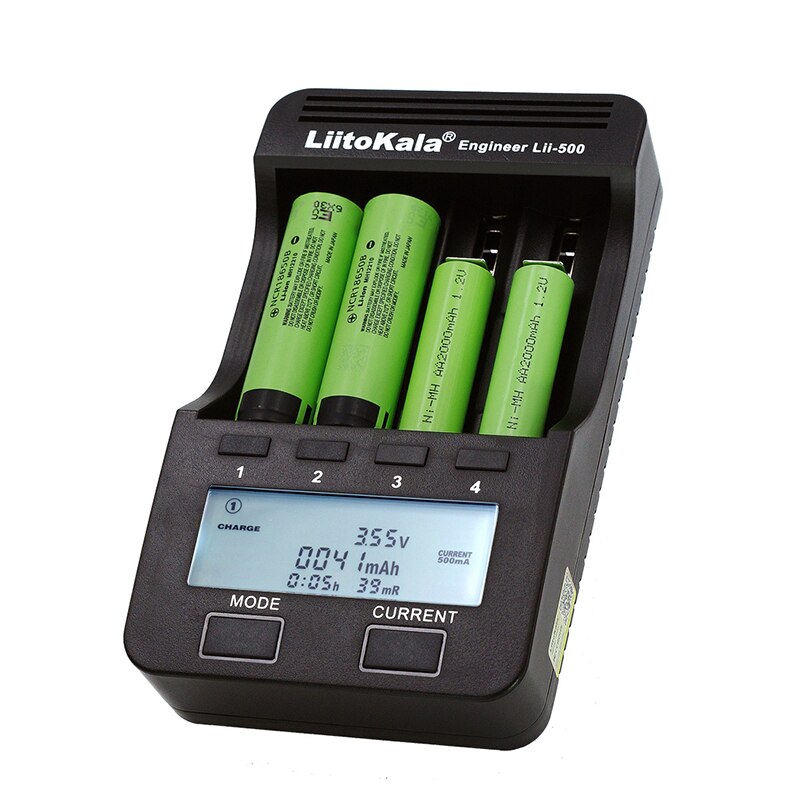 Liitokala Lii500 LCD ładowarka, Lii-202 Lii-402 Lii-PD4 ładowarka 18650 3.7V 18350 18500 14500 26650 1.2V AA AAA NiMH baterii