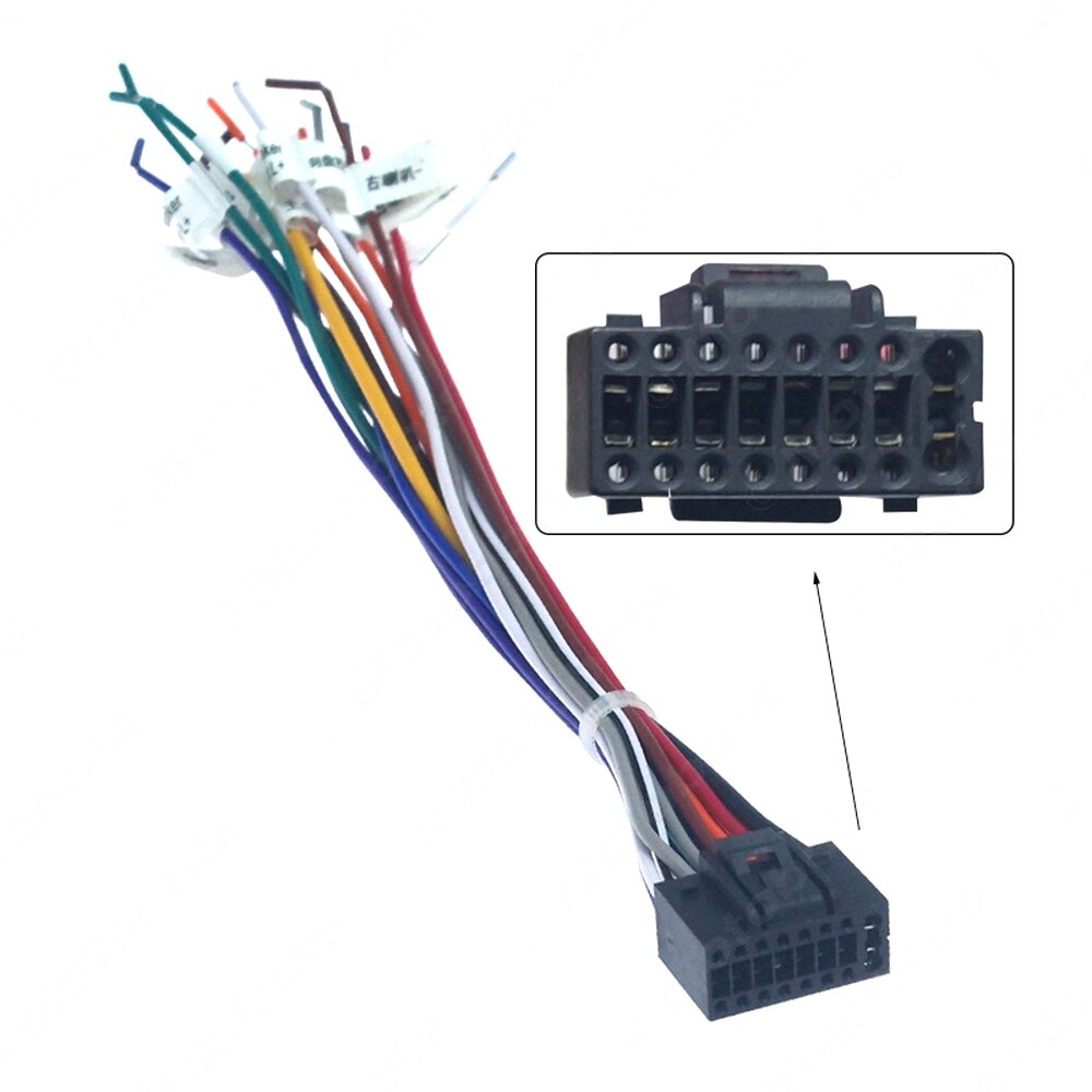 7 Pcs Auto Kabel Power Luidsprekerkabel Gps Antenne Omkeren Ingang 4 6 Usb-poort Auto Draad Connector Accessoires Universele: 16P Power speaker