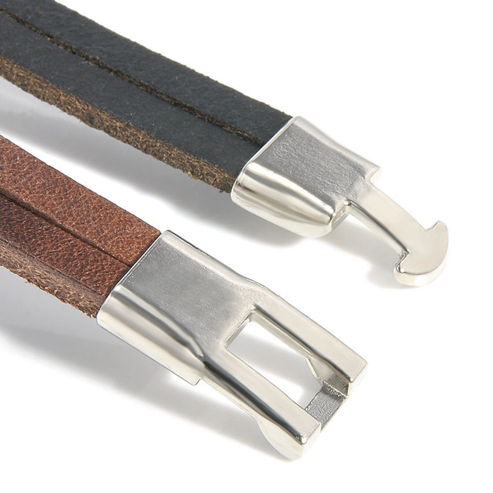 Men's Braided Leather Bracelet Vintage Charm Bangle Wristband Jewelry Retro Bangles